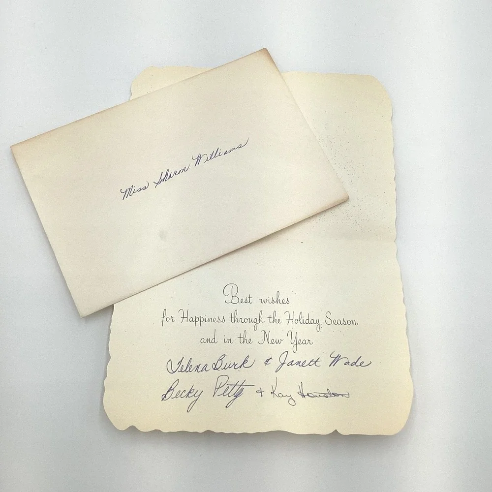 Vintage 1960s Miss Sharon‎ Williams Mail Lot Wedding Invitation Christmas Card